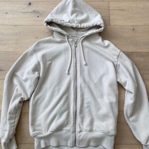 Wilfred Free Size 1 Tan Front Zip Hoodie